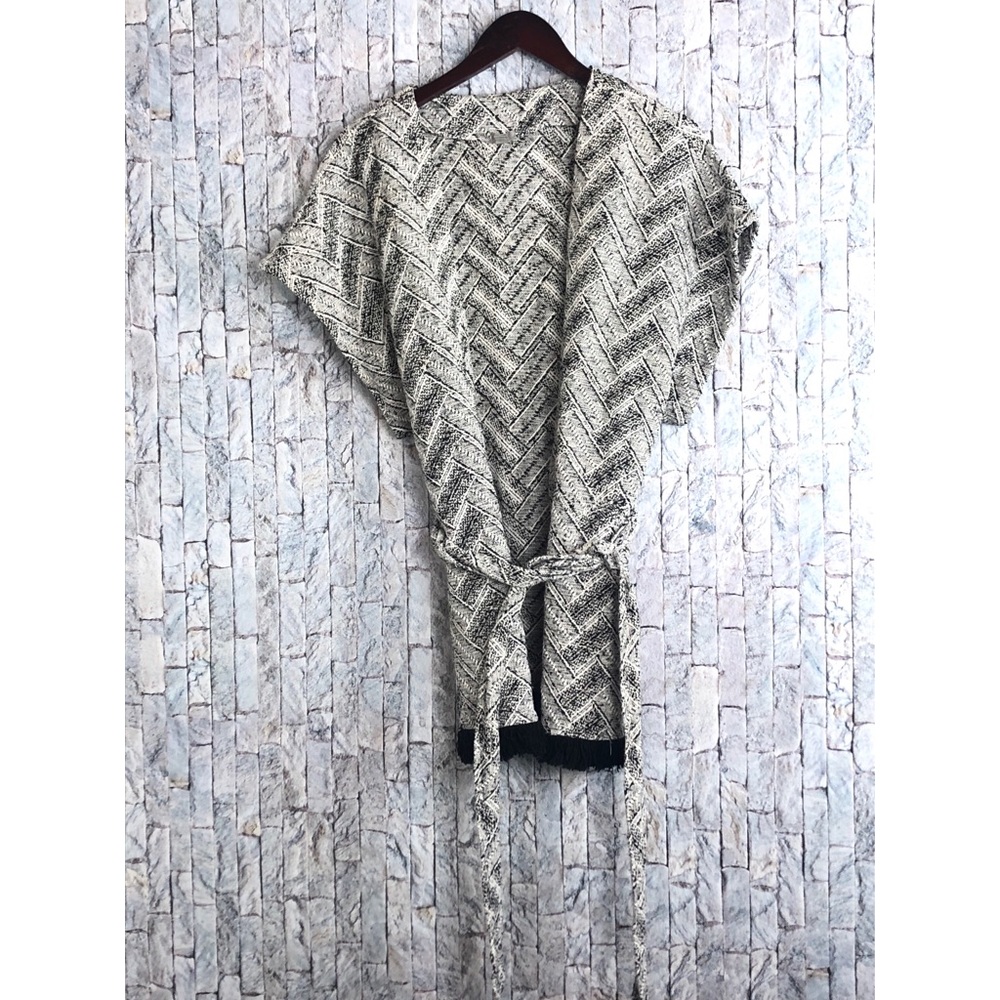 UO Ecote Belt Tie Fringe Cardigan